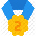 Second Rank Medal Bronze Icon