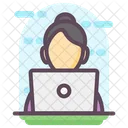 Secretary Assistant Working Woman Icon