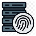 Secure Access Database Fingerprint Icon