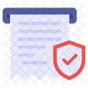 Secure Bank Slip  Icon