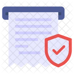 Secure Bank Slip  Icon