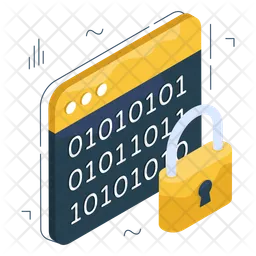 Secure Binary Code  Icon