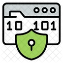 Secure Binary Code Digital Coding Binary Data Icon