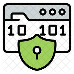 Secure binary code  Icon