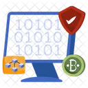 Secure Binary Data Secure Binary Code Binary Data Security Icon