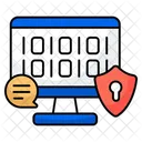 Secure Binary Data Binary Code Byte Data Icon