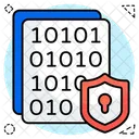 Secure Binary Data Secure Binary Code Secure Byte Data Icon