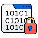 Secure Binary Data Secure Binary Number Secure Binary Code Icon