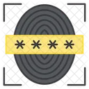 Secure Biometric Secure Thumbprint Biometry Icon