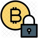 Secure Bitcoin Lock Blockchain Icon