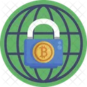 Bitcoin Padlock Security Icon