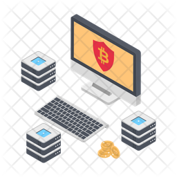 Secure Bitcoin Network Icon