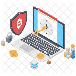 Secure Bitcoin Network Icon