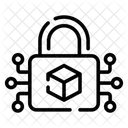 Secure Blockchain Lock Padlock Icon
