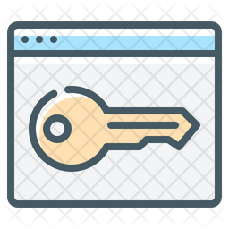 Secure Browser Icon - Download in Colored Outline Style