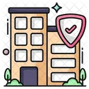Encrypted Building Secure Building Building Security Icon