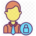 Secure Business Account Lock Account Businessman Icon