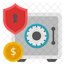 Secure Cashbox Secure Bank Vault Secure Safebox Icon