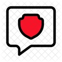 Chat Shield Secure Icon