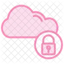 Secure Cloud Duotone Line Icon Symbol