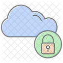 Secure Cloud Lineal Color Icon Symbol
