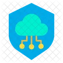 Shield Cloud Secure Connection Secure Cloud Computing Icon