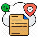 Secure Cloud File Secure Cloud Document Secure Cloud Page Icon