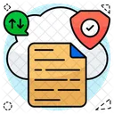 Secure Cloud File Secure Cloud Document Secure Cloud Page Icon