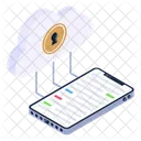 Cloud Computing Secure Cloud Mobile Cloud Connection Icon