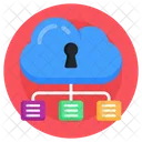 Secure Cloud Network  Icon
