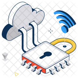 Secure Cloud Network  Icon