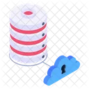 Safe Cloud Hosting Server Hosting Secure Cloud Server Icon