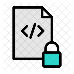 Secure Coding File Icon - Download in Colored Outline Style
