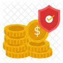 Secure Coin Secure Dollar Secure Currency Icon