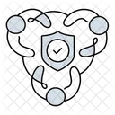 Secure Collaboration Protected Teamwork Safe Collaboration Icon