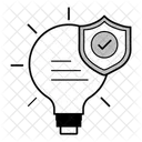 Secure Concept Protected Idea Safeguarded Innovation Icon