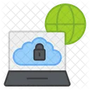 Secure Connected Device Cloud Lock Safety Connected Device Icon