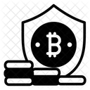 Secure Bitcoin Secure Cryptocurrency Bitcoin Protection Icon