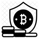 Secure Bitcoin Secure Cryptocurrency Bitcoin Protection Icon