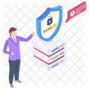 Server Security Server Protection Secure Data Icon
