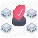 Secure Data Centre Secure Network Network Protection Icon