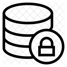 Secure Database Icon - Download in Line Style