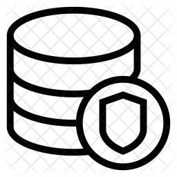 Secure Database Icon - Download in Line Style