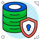 Secure Database Secure Datacenter Secure Data Storage Icon