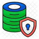 Secure Database Secure Datacenter Secure Data Storage Icon