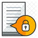 Lock Document Secure Icon
