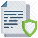 Secure Document Shield Note Icon
