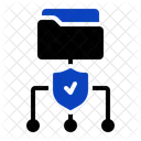 Duotone Secure Network Shared Data Server Security Icon