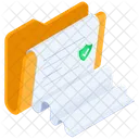 Secure Document In Folder Illustration Icon