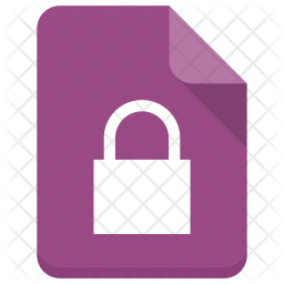 Secure file Icon - Download in Flat Style